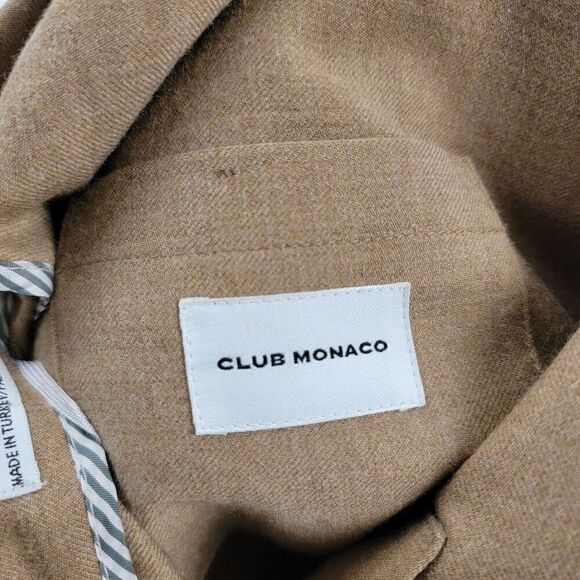 Club Monaco Beige Tan Wool Blazer Jacket Mens Size Medium Button Up - Picture 11 of 12